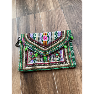 Colorful Indian Handmade <b>Beaded</b> Bag Luxury Ethnic Craft Durable Trendy Style Premium Eth <b>Crystal</b> Fashion Accessory Casual Purse - Product Image 1