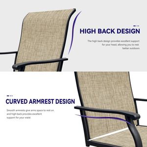 Set di 2 Sedie Girevoli da Pranzo in Textilene Traspirante, Arredo da Esterno per Portico, Cortile, Terrazza e Giardino - Product Image 3