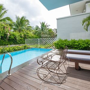 Sedia a dondolo da esterno in ferro battuto per patio, comoda sedia a dondolo per giardino/cortile - Product Image 6