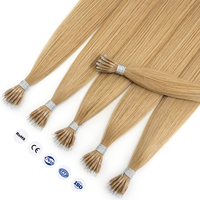 Ekstensi Rambut Lanmuse Hair Cuticle Aligned Nano Ring Double Drawn Invisible Nano Tip Rambut Asli Rusia untuk Salon