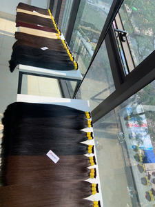 Prix de gros Extensions de cheveux en vrac 100% cheveux vietnamiens 100 grammes Couleurs claires Super Double dessiné 70 cm Naturel Droite - Product Image 5