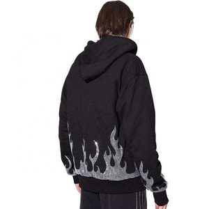 Heavyweight full face <b>zip</b> hoodie for premium brands cotton fleece custom low moq - Product Image 4