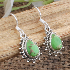 Pendientes de Cobre Verde Vintage, Hechos a Mano, Estilo Boho, Joyería Oxidada, Regalo de Aniversario, Venta al Por Mayor - Product Image 5