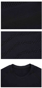 T-shirt de compression pour homme, taille EU, logo personnalisé, coupe ajustée, basique, pour loisirs, gym, entraînement, sport, musculation - Product Image 6