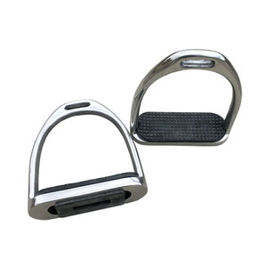 Estribos de acero inoxidable con almohadilla de goma negra para equitación, estribos con almohadilla de goma negra, estribos para montar a caballo - Product Image 6
