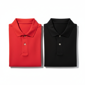 Vente en gros de t-shirts et polos à manches courtes en polyester à séchage rapide, personnalisés avec logo publicitaire, pour hommes et femmes - Product Image 3