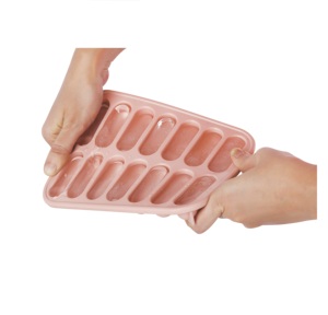 Moule à bâtonnets de crème glacée en silicone rose, facile à démouler, résistant au congélateur, 12 cavités, outils pour la crème glacée - Product Image 1