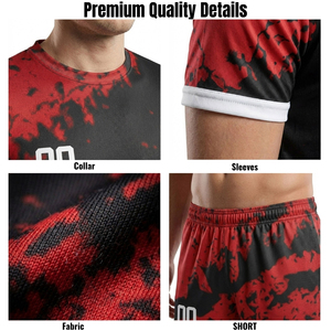 Maillot de football personnalisé avec nom d'équipe, 100 % polyester respirant, protection UV, manches courtes, grande taille - Product Image 5