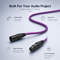 Câble d'extension de microphone XLR mâle-femelle violet de 1m, 3m, 5m, longueur personnalisée, pour table de mixage et enceinte de scène