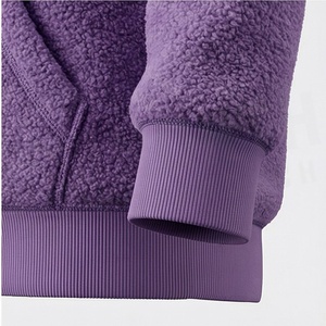 Custom Unisex Sherpa Fleece Oversized Plus Size Pullover Hoodie Print Embroidery Men Women Activewear Casual Clothing - Product Image 6