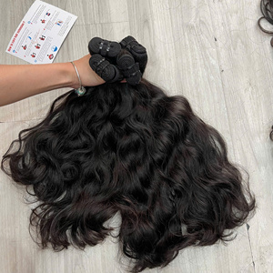 สินค้าขายดี ผมเวียดนามแท้แบบเป็นมัด  แบบดับเบิ้ลดรอน  ลอนธรรมชาติ  ต่อผมแบบเส้น  สีดำธรรมชาติ พร้อมจัดส่ง - Product Image 3