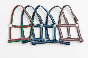 BLUHORSE High Demand Customizable Durable Soft NYLON Horse <b>Halter</b> with Crystal Head Collar for Equestrian Enthusiasts - Product Image 5