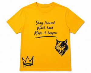 <b>Men's</b> Hip Hop Oversized T-Shirt 100% Cotton Short Sleeve <b>Animal</b> Print Front Logo Breathable - Product Image 2