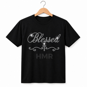 เสื้อยืดคอตตอนประดับเพชรหรูหรา HMR Brotherhood Sisterhood ขายส่ง OEM ODM เสื้อผ้าแฟชั่นสั่งทำได้ ระบายอากาศได้ดี ใส่ได้ทั้งชายและหญิง - Product Image 5