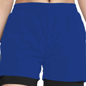 Shorts de sport personnalisés pour femmes, taille mi-haute, sans coutures, effet froncé, respirants, anti-transpiration, séchage rapide, 100% polyester, grandes tailles, OEM - Product Image 4