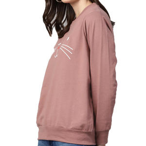 Sudadera de Forro Polar Ligero de Alta Calidad con Cuello Redondo y Manga Larga, Top Corto Holgado Cálido para Otoño e Invierno para Mujer, Sudadera con Capucha Corta - Product Image 3