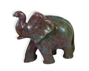 Estatua de Elefante Tallada a Mano en Cianita Rubí, Figura Decorativa para el Hogar, Ecológica, de la India - Product Image 5