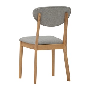 Juego de comedor moderno minimalista de madera maciza, mesa rectangular de madera natural y 4 sillas tapizadas para comedor, muebles de hotel - Product Image 5