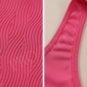 Conjunto de Bikini de Cintura Alta con Logotipo Personalizado, Color Liso, para Mujer, Traje de Baño Texturizado de Dos Piezas, Ropa de Playa, Top y Braguita - Product Image 4