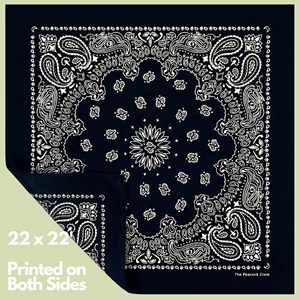 ผ้าพันคอฮิปฮอปลายเพสลีย์พรีเมียม ผ้าฝ้าย 100% ขนาด 22x22 นิ้ว เนื้อผ้านุ่ม ระบายอากาศได้ดี พิมพ์ลายแบบซับลิเมชั่นตามสั่ง ทนทาน ทันสมัย ใช้ได้ทั้งชายและหญิง - Product Image 3