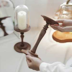 Farmhouse Decorative Handmade Heat Resistant Embossed Design Wood <b>Candle</b> <b>Stand</b> for Home & Wedding Gifts - Product Image 4