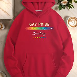 Sudaderas Casuales de Punto con Estampado del Orgullo Gay para Mujer, con Diseño de Barra de Progreso de Carga - Product Image 3
