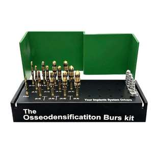 Kit de fraises dentaires manuelles en acier inoxydable pour implants, chirurgie dentaire, rehaussement de sinus et chirurgie osseuse par Grip Surgical - Product Image 3