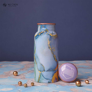 Enamel printed <b>Copper</b> <b>Water</b> <b>Bottle</b> Custom Printed 1L Pure <b>Copper</b> <b>Water</b> <b>Bottle</b> Seamless Leak-Proof <b>Bottle</b> - Product Image 4