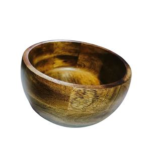 Bol en bois pur fait à la main de haute qualité Fruits et bol à salade bol de vente chaude produit de décoration pour la maison hôtel et restaurant - Product Image 3