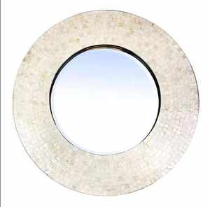 Espejo de Pared de Lujo con Incrustaciones de Hueso Verde y Diseño Floral, Marco Decorativo Hecho a Mano para Decoración del Hogar - Product Image 3