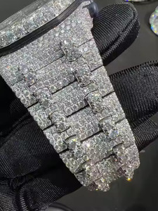 Royal Iced out Moissanite Quartz Luxury <b>Men</b>’s Statement <b>Watch</b> with Full Diamond Shine Timepiece for <b>Men</b> High-End Iced Design - Product Image 5