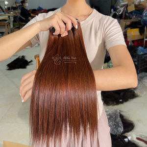 Super venta en gran stock de cutícula alineada prearrancada Peluca de encaje HD con textura sedosa extensiones de cabello humano recto de hueso - Product Image 4