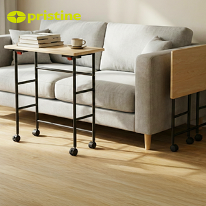 Table d'appoint pliable en métal moderne et robuste, facile à nettoyer, pour la cuisine et le salon - Product Image 5