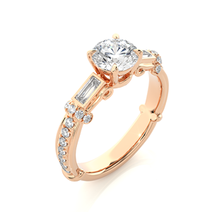 Diamante Cultivado en Laboratorio de 2.00 Quilates, Corte Brillante Redondo, Claridad VS1, Color F, Certificado IGI, Oro Rosa de 14k, Joyería de Lujo - Product Image 3