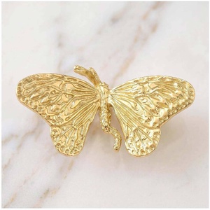 High Quality Matte Gold Modern Bee Shape Cabinet Knobs <b>Set</b> 6 for Kitchen Bedroom Furniture Handles - Product Image 5
