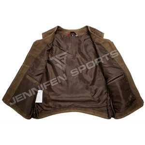 Gilet de motard en cuir nubuck de vachette personnalisé et élégant pour homme, imperméable, en toile de bonne qualité, vente chaude - Product Image 6