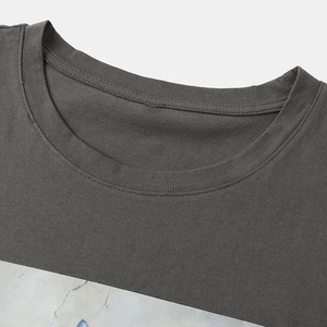 Camiseta Blanca de Cuello Redondo para Mujer con Estampado de Gato, Corte Regular, Manga Corta, 100% Algodón, Estilo Casual, para Todas las Temporadas - Product Image 5
