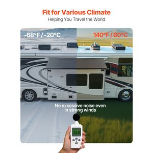 Tenda da sole scorrevole impermeabile da 7 pollici e 12 piedi con staffa, ricambio in tessuto per tenda da camper resistente - Product Image 5