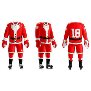Ensemble de maillots et chaussettes de hockey sur glace personnalisés de haute qualité, sublimation frontale, respirant, 100% polyester, unisexe adulte, OEM SPORTS - Product Image 1