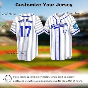 Camiseta de Béisbol Personalizada con Nombre, Número y Logotipo, Sublimada, Absorbente de Humedad, 100% Poliéster, para Adultos Unisex - Product Image 4