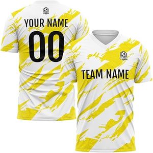 ชุดเสื้อฟุตบอลพรีเมียมแบบกำหนดเอง สีน้ำเงิน-เหลือง สำหรับทุกเพศ ระบายเหงื่อได้ดี ผลิตจากโพลีเอสเตอร์ 320 กรัม แขนสั้น ชุดกีฬา - Product Image 6