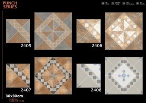 Carreaux numériques d'extérieur de qualité parking, céramique mate 300x300mm 30x30cm 12x12 pouces, revêtement de sol pour garage et zones de stationnement extérieures - Product Image 2