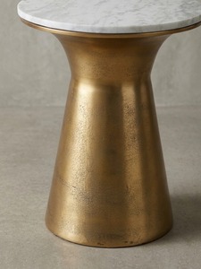 Home Poetry Modern <b>Round</b> Coffee <b>Table</b> With Hammered Finish 42 Cm Diameter Living Room Furniture Contemporary Design - Product Image 3