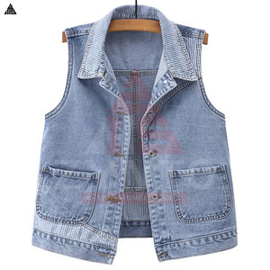 Gilet en jean à bas prix, design personnalisé, haute qualité, prix avantageux, gilets en jean pour hommes, meilleures ventes - Product Image 1