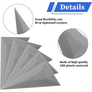 Kit 5 Raschietti per Pellicole Oscuranti Finestrini Auto, Raschietto Angolare a Triangolo Grigio per Applicazione Pellicole Viniliche - Product Image 2