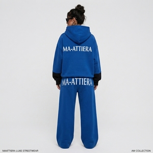 Conjunto de Sudadera con Capucha Extra Grande Personalizada para Mujer y Pantalones Deportivos de Pierna Ancha, Ropa Urbana, Fabricante Mayorista OEM ODM - Product Image 2