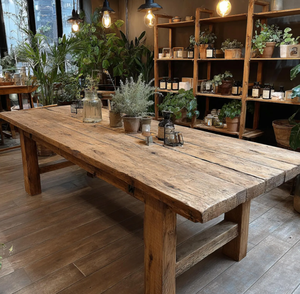Muebles de Lujo de Alta Calidad, Mesa de Comedor de Madera Maciza, Hecha a Mano y Tallada, Mesas de Comedor para Restaurantes y Cafés - Product Image 4