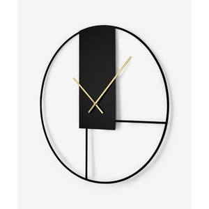 Fabulous Design Metal Wall <b>Clock</b> Large <b>Silent</b> Geometric Iron Wall Art Luxury Timepiece For Living Room & Office Home Decor - Product Image 2