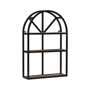 Wooden Slap Metal Bracket New <b>Wall</b> Shelf Shelve For Home Livingroom Hotel Bedroom Decorative Use Storage Rack <b>Wall</b> Shelve - Product Image 5