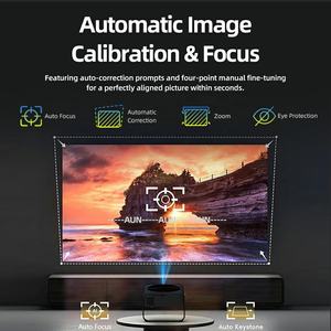 โปรเจคเตอร์โฮมเธียเตอร์อัจฉริยะขนาดเล็ก รุ่น A005 รองรับการถอดรหัส 4K ความละเอียด 1080P LED พร้อมใช้งานในโรงภาพยนตร์ สมาร์ททีวีแบบ Full HD ระยะฉายสั้น โฮมเธียเตอร์อัจฉริยะ รองรับ Google - Product Image 2